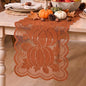 Artoid Mode Lace Jacquard Pumpkin Leaf Fall Table Runner, Seasonal Thanksgiving by ArtoidMode