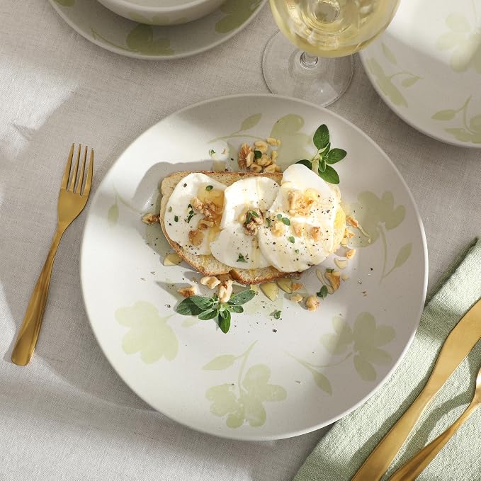 Gibson Home Admiral Hall Plates and Bowls Set, 16-Piece Floral Dinnerware Set - Image 4