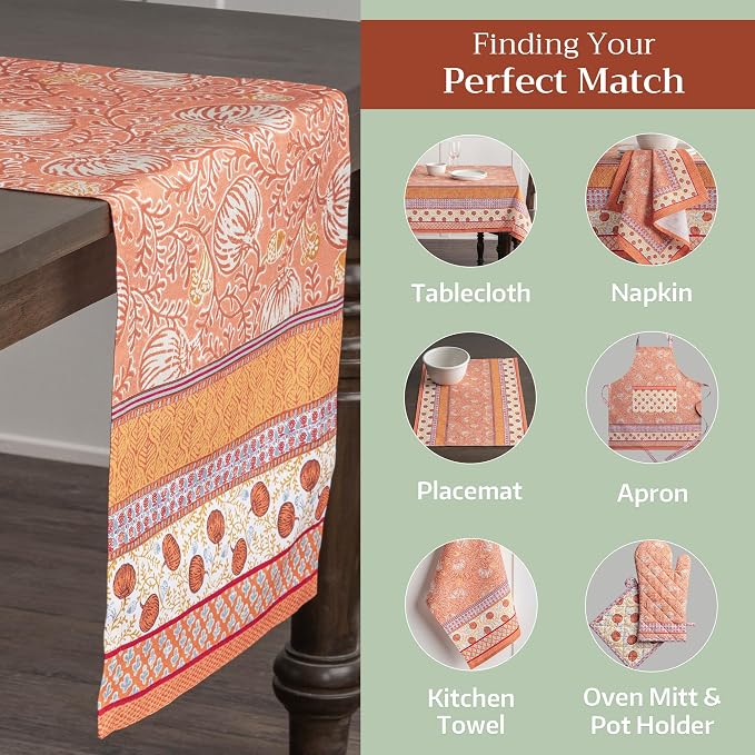 Maison d' Hermine Table Runner 100% Cotton 14.50" x 108" | Table Runners 108 - Image 6