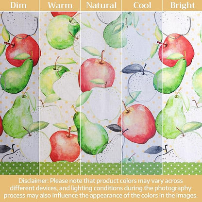 Maison d' Hermine Cloth Napkins Set of 4 100% Cotton Everyday Reusable Square Napkins Cloth Washable Dinner Party Wedding Restaurant Valentines Day Decorations Spring/Summer(Apples & Pears, 18" x 18")