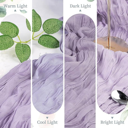 AGIRL 6 Pack Purple Cheesecloth Table Runner 10FT Boho Gauze Home Decor | - Image 5