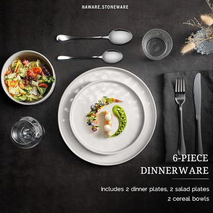 HaWare Dinnerware Sets, 6-Piece Plates and Bowls Set - Image 3