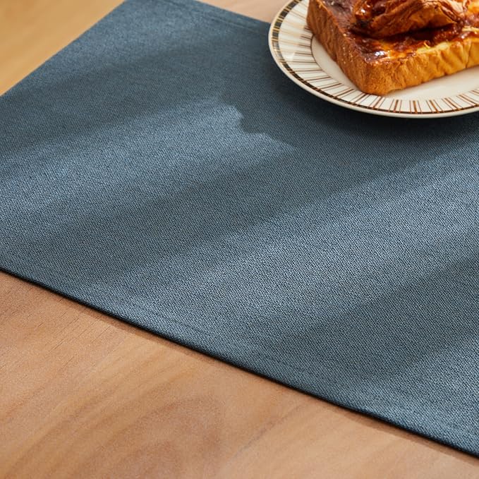 Rustic Cotton Linen Table Runner, 13x90 Inches Navy | Farmhouse Style Linen - Image 6