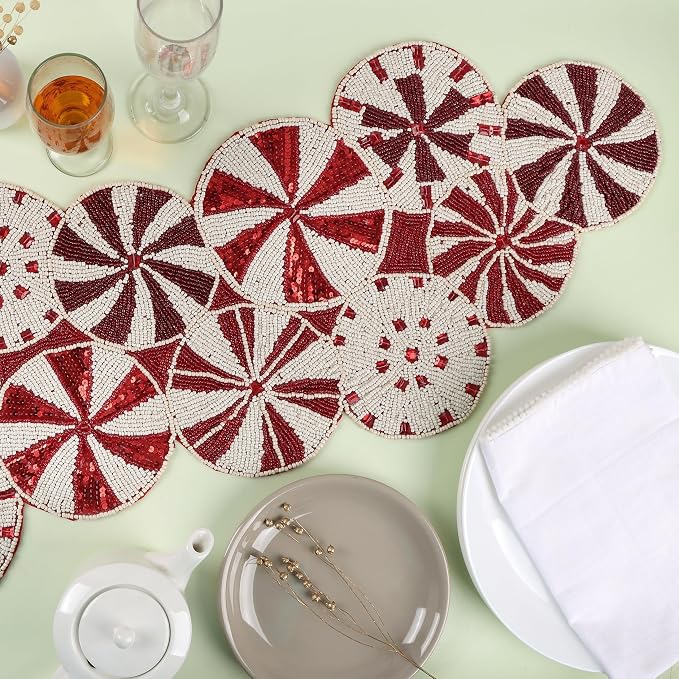 Beaded Table Runner 13 x 36 Inch - Image 3