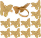 ALPHA Living HOME Basic Butterfly Napkin Ring Collection Decorative, 12 Count Premium Metal Napkin Rings for Dinner Table Decor, Wedding, Banquet, Party, Easter Fall Thanksgiving Christmas (Gold)