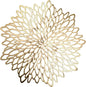 Set of 4 Round Placemats Gold, Heat-Resistant PVC Table Mats by Unknown