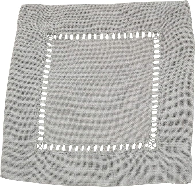 SARO LIFESTYLE Hemstitched Border Cocktail Napkin - Image 2