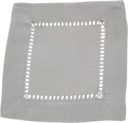 SARO LIFESTYLE Hemstitched Border Cocktail Napkin - Image 2