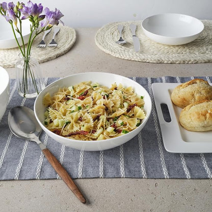 Everyday White by Fitz and Floyd Nevaeh Vegetable Serve Bowl, 9.75 Inch - Image 4