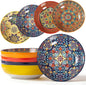 4-Piece Bohemian Style Ceramic Bowls by Unknown