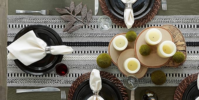 DII Farmhouse Braided Stripe Table Runner Collection - Image 6