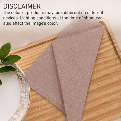 Ruvanti Cloth Napkins Set of 12, 18x18 Reusable, Cloth Washable, Soft & Durable Table Napkins, Polycotton Dinner Napkins for Parties, Christmas, Thanksgiving, Weddings -Rust Dark