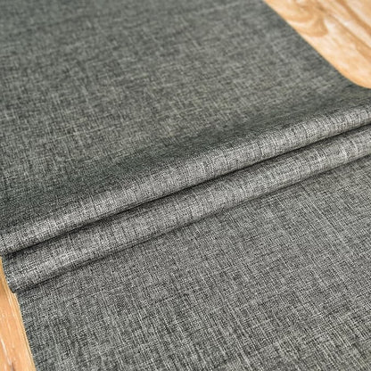 NEWISHER Farmhouse Rustic Faux Linen Dark Grey Table Runner 13x36inch | Dark - Image 5