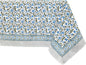 ATOSII Lake Como 100% Cotton Square Summer Tablecloth, Block Print Floral Linen Table Cloth for Kitchen Dining Table I Parties Weddings Outdoors I 60 X 108 Inches I 8 Seater I