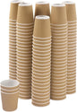 NYHI 150 4 oz Ripple Kraft Paper Cups Brown Hot Cold Cups 3 Layer Rippled Small by NYHI
