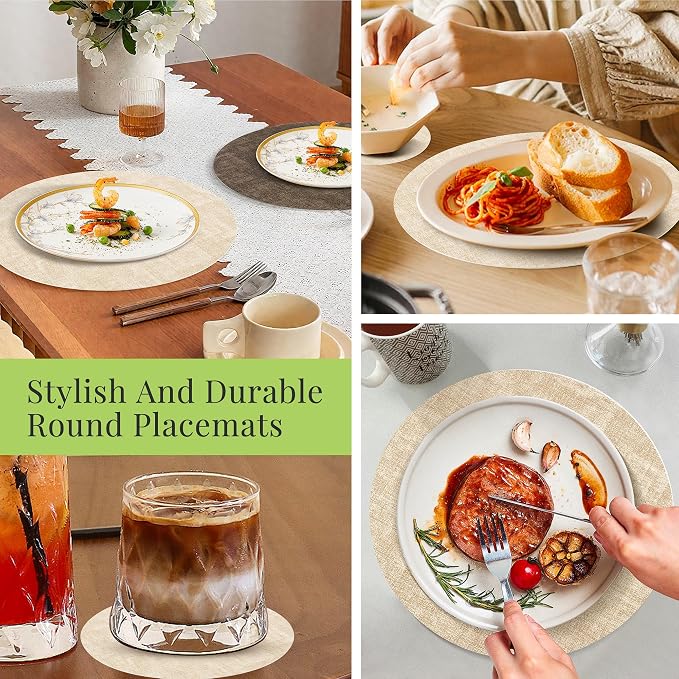 Fyvva Placemats Set of 4, Stain & Scratch Resistant, - Image 7