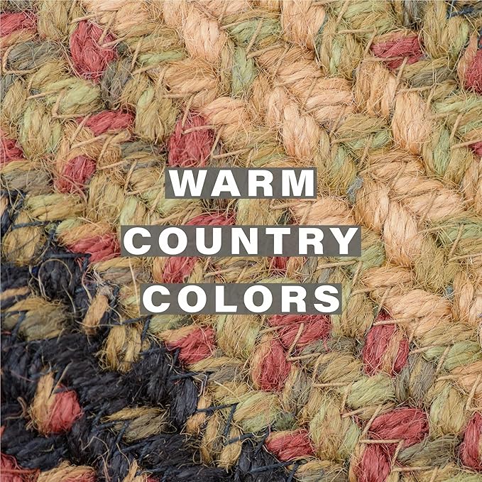 Homespice Highland Jute Braided Kitchen Trivets for Hot Dishes, Warm Country Decor, Set of 6, Multicolor 8" Round Heat Resistant Mat - Rich Colors, Easy to Clean, Durable and Protects Furniture