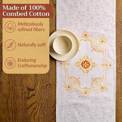 Maison d' Hermine Table Runner 100% Combed Cotton 14.5"x108" | Table Runners - Image 4