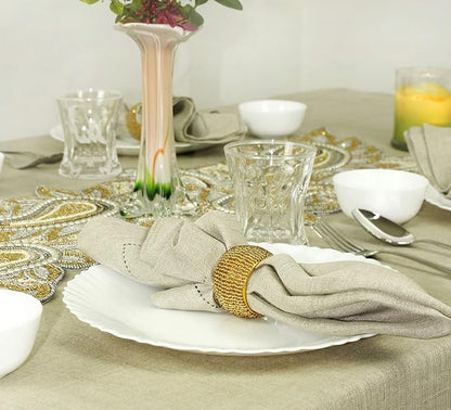 COTTON CRAFT Glitz Handmade Beaded Napkin Rings - Image 9
