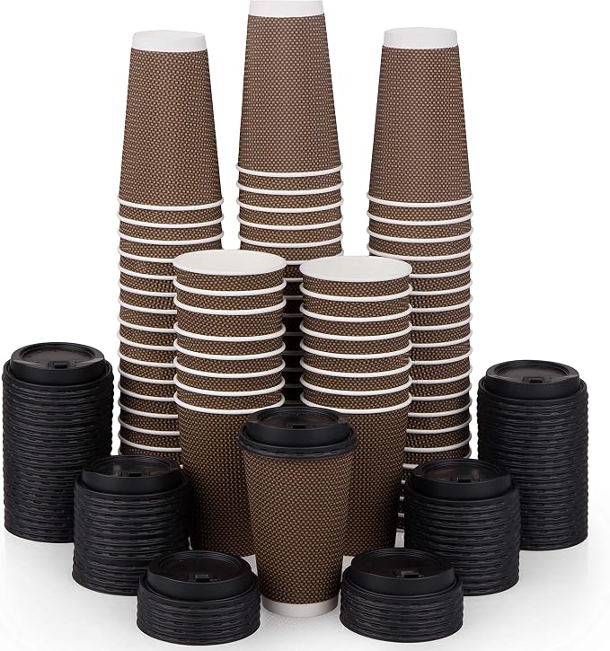 Promora Brown Disposable Coffee Cups - Image 9