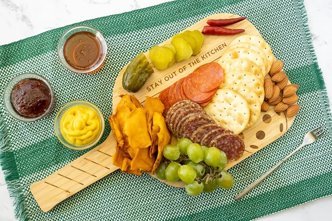 Fox Run Pickleball Paddle Charcuterie Boards, 14.5" x 7.5" - Image 4