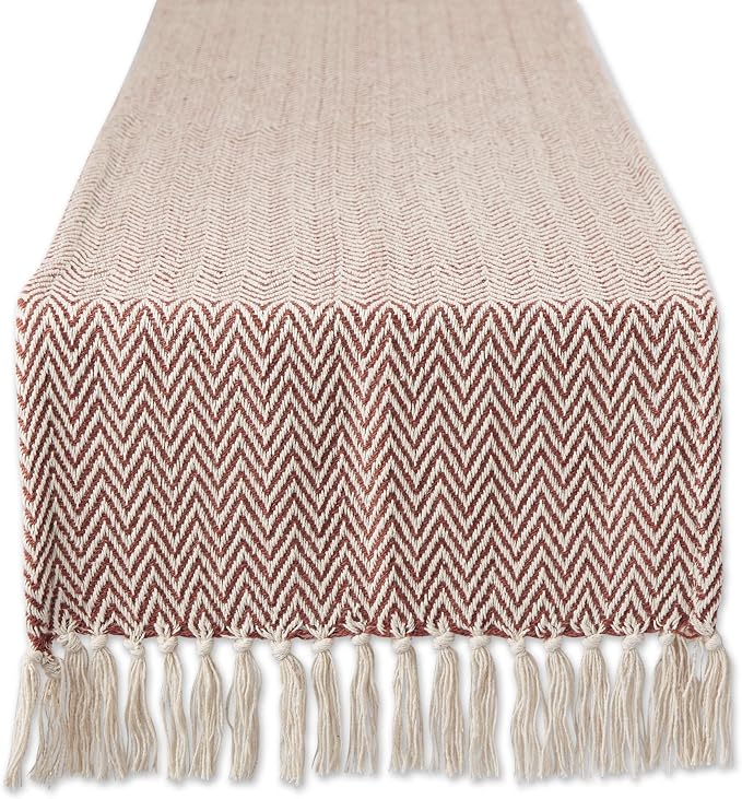 DII Woven Basic Tabletop Collection Chevron Table Runner by DII