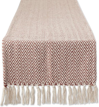 DII Woven Basic Tabletop Collection Chevron Table Runner by DII