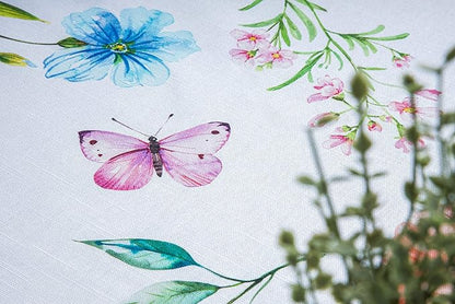 Maison d' Hermine Table Cloth Square Table 100% Cotton 54 x 54 Inches Tablecloth Reusable Decorative for Dining Room Farmhouse Home Valentines Day Decorations Spring Summer - Just Floral
