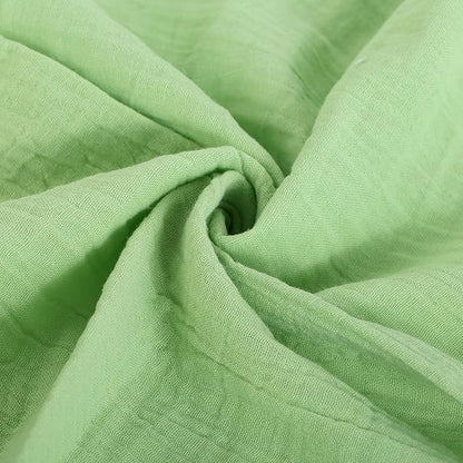 FINGERCRAFT Dinner Cloth Napkin Cotton Muslin Double Gauze 12 Pack with Classic Lace for Everyday Use, Wedding, Party, Christmas, Easter Napkins Cloth are Pre Shrunk and Good Absorbency Lettuce Green