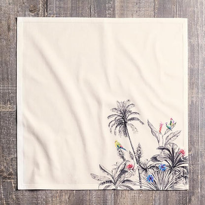 Maison d' Hermine Cloth Napkins Set of 4 100% Cotton for Thanksgiving Christmas Decorations Everyday Reusable Square Fall Napkins Cloth Washable Dinner Party (Amazonia, 20"x20")