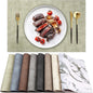 Leather Heat Resistant Placemats Set of 6 Waterproof Wipeable Washable PU Table Mats,Easy to Clean Anti-Slip Place Mats (Light Green, 6)