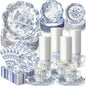 Pickmesh 252 Pcs Blue Floral Tea Party Supplies by Pickmesh
