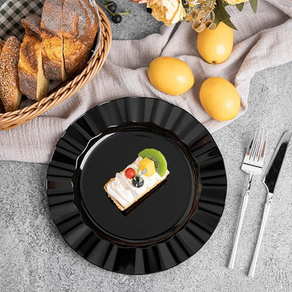 72 Pack Black Plastic Plates, Thanksgiving - Image 5