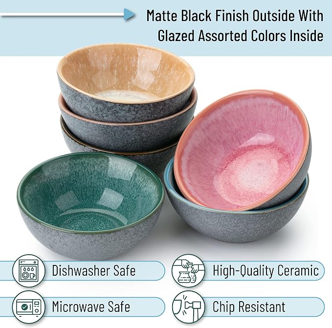 Brew To A Tea BTaT- Ceramic Dipping Bowls, 3.5 oz, 3.5 Inches, Soy Sauce Dish - Image 4