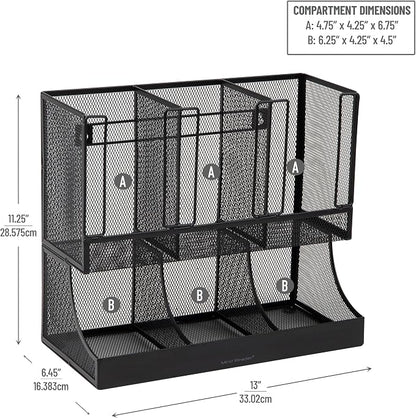 Mind Reader Multipurpose Countertop Organizer, Office Breakrooms, Cup and - Image 3