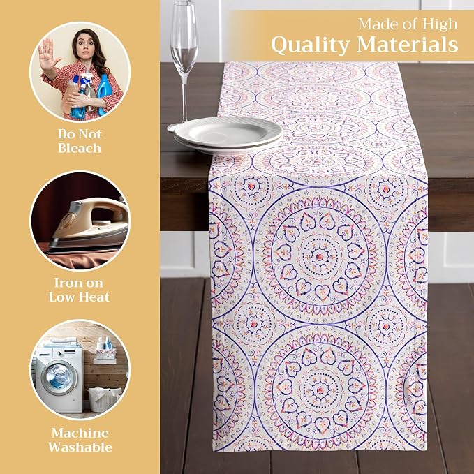 Maison d' Hermine Table Runner 100% Cotton 14.50" x 72" | Table Runners 72 - Image 3