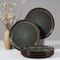 HaWare Stoneware Dinner Plates Set of 6, Reactive Glaze Dinnerware by HaWare