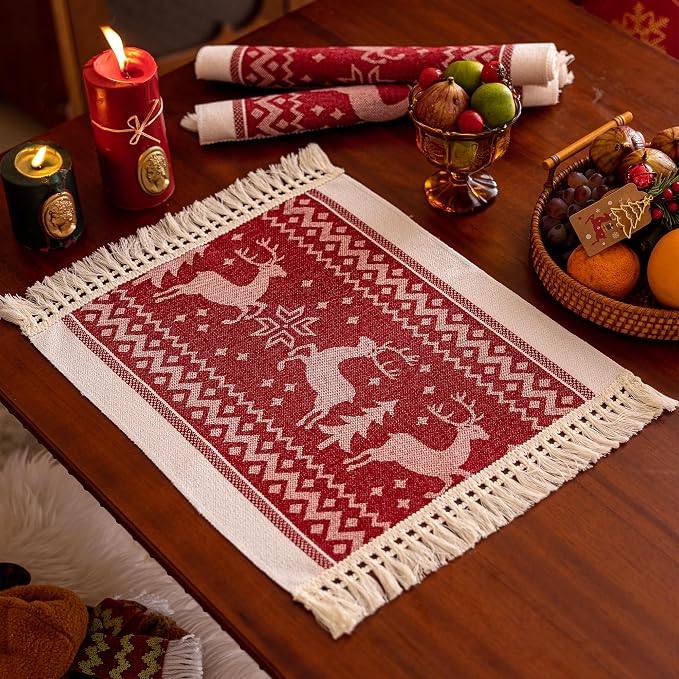 Placemats Set of 4, Elk Placemat by UWWGKK