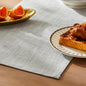 Rustic Cotton Linen Table Runner, 13x90 Inches Light Grey | Farmhouse Style by ZEEMARTONLINE