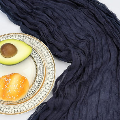 6 Pack 10Ft Navy Blue Cheesecloth Table Runner 23 x 120 Inch | Gauze Rustic - Image 5