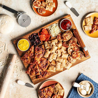 SMIRLY Charcuterie Boards Set - Large Acacia Cheese Board set - House Warming Gifts New Home, Wedding Gift for Couple, Bridal Shower Gift, Birthday Gifts for Women