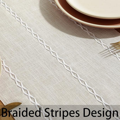 Rustic Boho Table Runner, Farmhouse Table Runners 90 Inches Long - Image 7