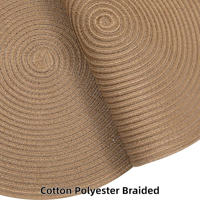 SHACOS Round Placemats Set of 4 Woven Braided Kitchen Table Placemats 15 inch - Image 3