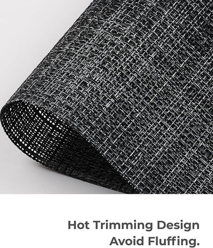 Leetaltree Black and Grey Woven Placemats Set of 4 - Image 5