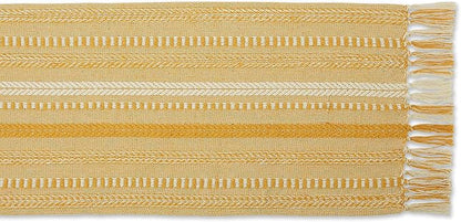 DII Farmhouse Braided Stripe Table Runner Collection, Honey Gold - Image 2