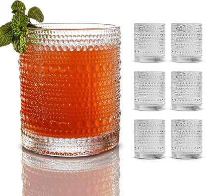 Hobnail Drinking Glasses, Vintage Glassware Set of 6, Vintage Drinking Glasses by BULK+PARADISE