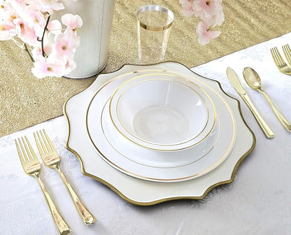 " OCCASIONS " 40 Plates Pack, Heavyweight Disposable Wedding Party Plastic - Image 6
