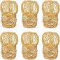 ALPHA Living HOME Gold Napkin Rings 12 Set of Premium 100% Metal, Rust-Resistant Tabletop Décor - Napkin Holders Buckles for Family Dinner, Wedding, Party, Decorations, Banquet, Party, Easter