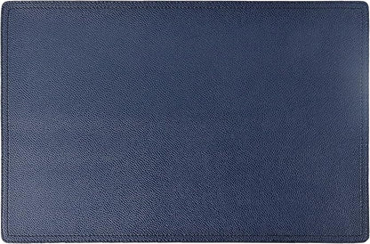 Jovono Set of 8 Faux Leather Placemats, PU Table Mats, Waterproof, Stain Resistant, Heat Resistant, Non-Slip Easy to Clean for Kitchen Dining Table,Conference Table C Blue Rectangle