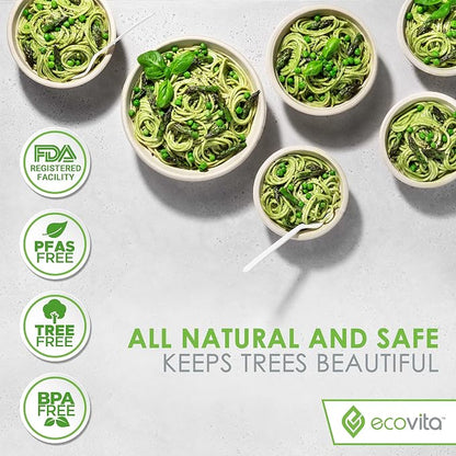 100% Compostable Paper Bowls – 150 Disposable Bowls Eco Friendly Sturdy Tree - Image 3